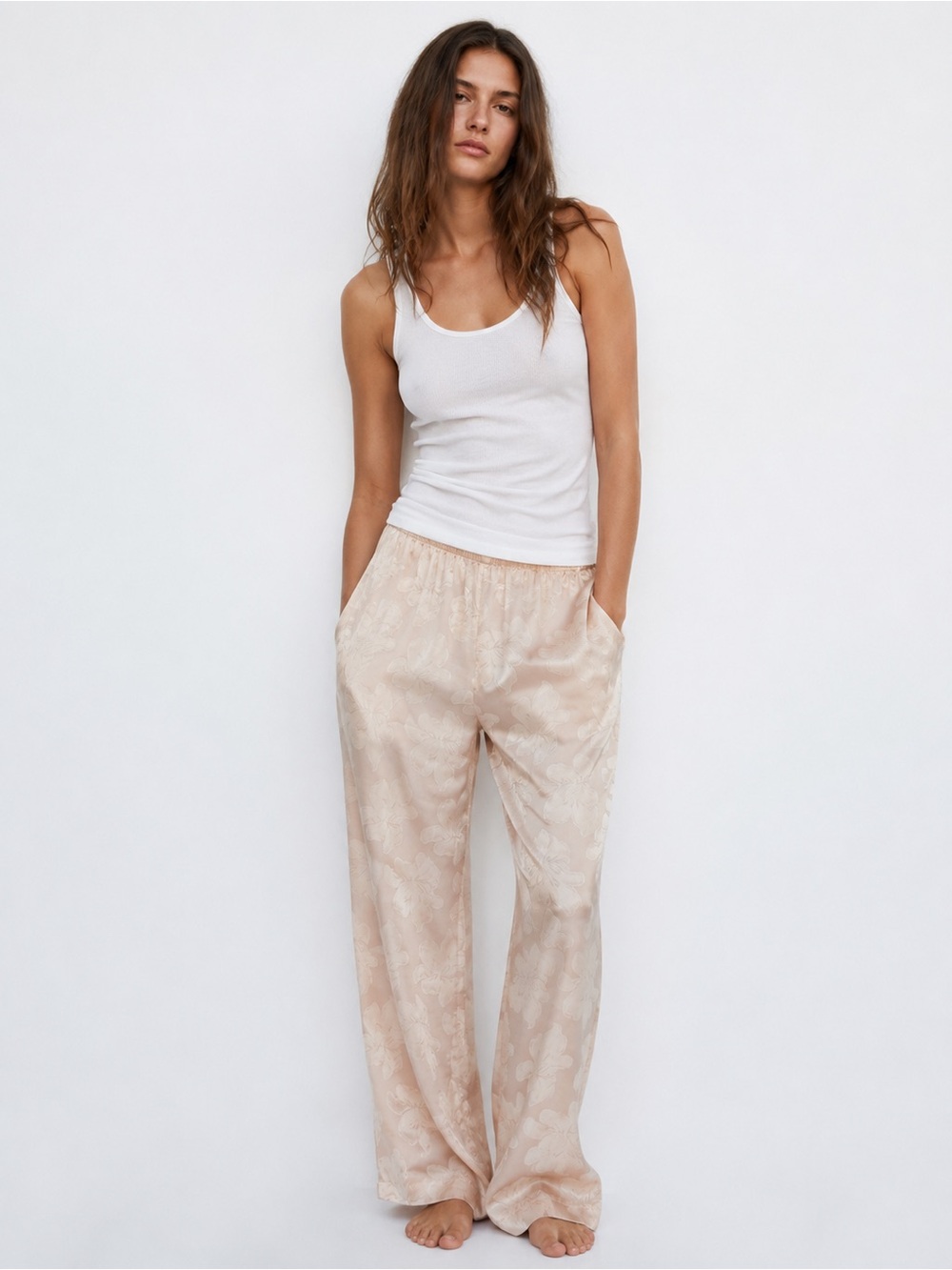 Vintage Pyjama Style Pink Pants